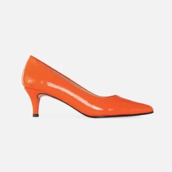 Stiletto taco bajo E-50 NARANJA