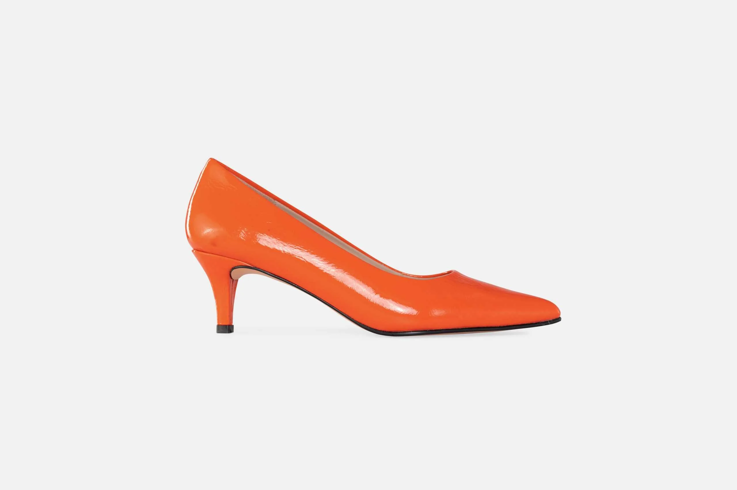 Stiletto taco bajo E-50 NARANJA