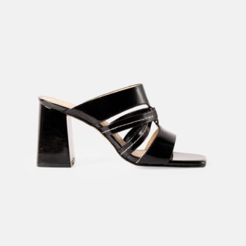 Sandalia de taco SAND-80 Negro