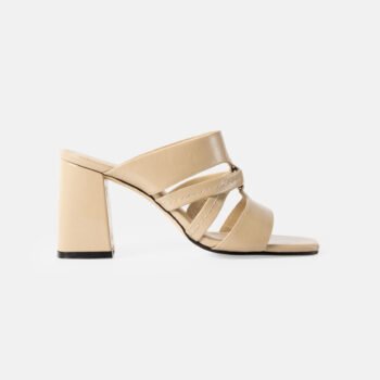 Sandalia de taco SAND-80 Beige