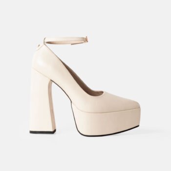 Stiletto ZUE cuero napa hueso
