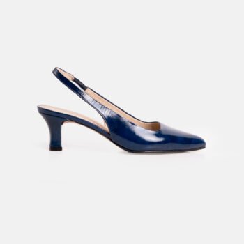 Stiletto ELIEN cuero charol azul marino