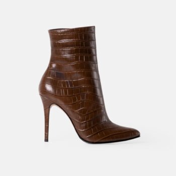 Botín de mujer AISHA Marrón taco alto