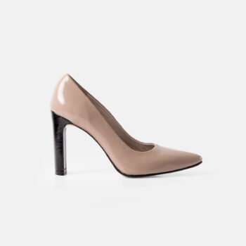 Stiletto SABRINA Beige y con taco negro