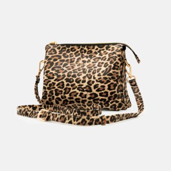 Morral MR-08-26 de cuero folia color beige