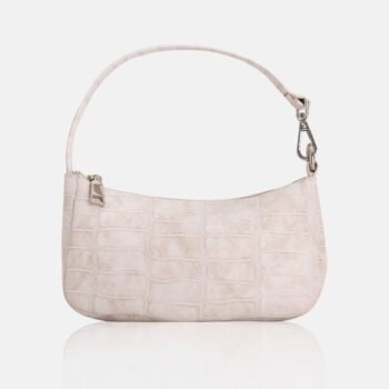 CARTERA DE MANO CM-01 CROCO HUESO