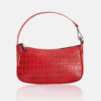 Cartera de mano CM-01 Cuero croco rojo