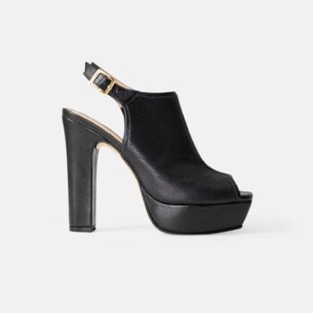 Sandalia de mujer COL-12301 Cuero Negro