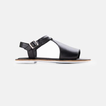 Sandalia FLAT 102 Negro/PLANTA BLANCA