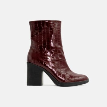 Botin MEDELLIN-2 en cuero charol bordo