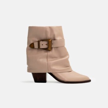 Botin JUSTIN TEXAS en cuero napa ostra
