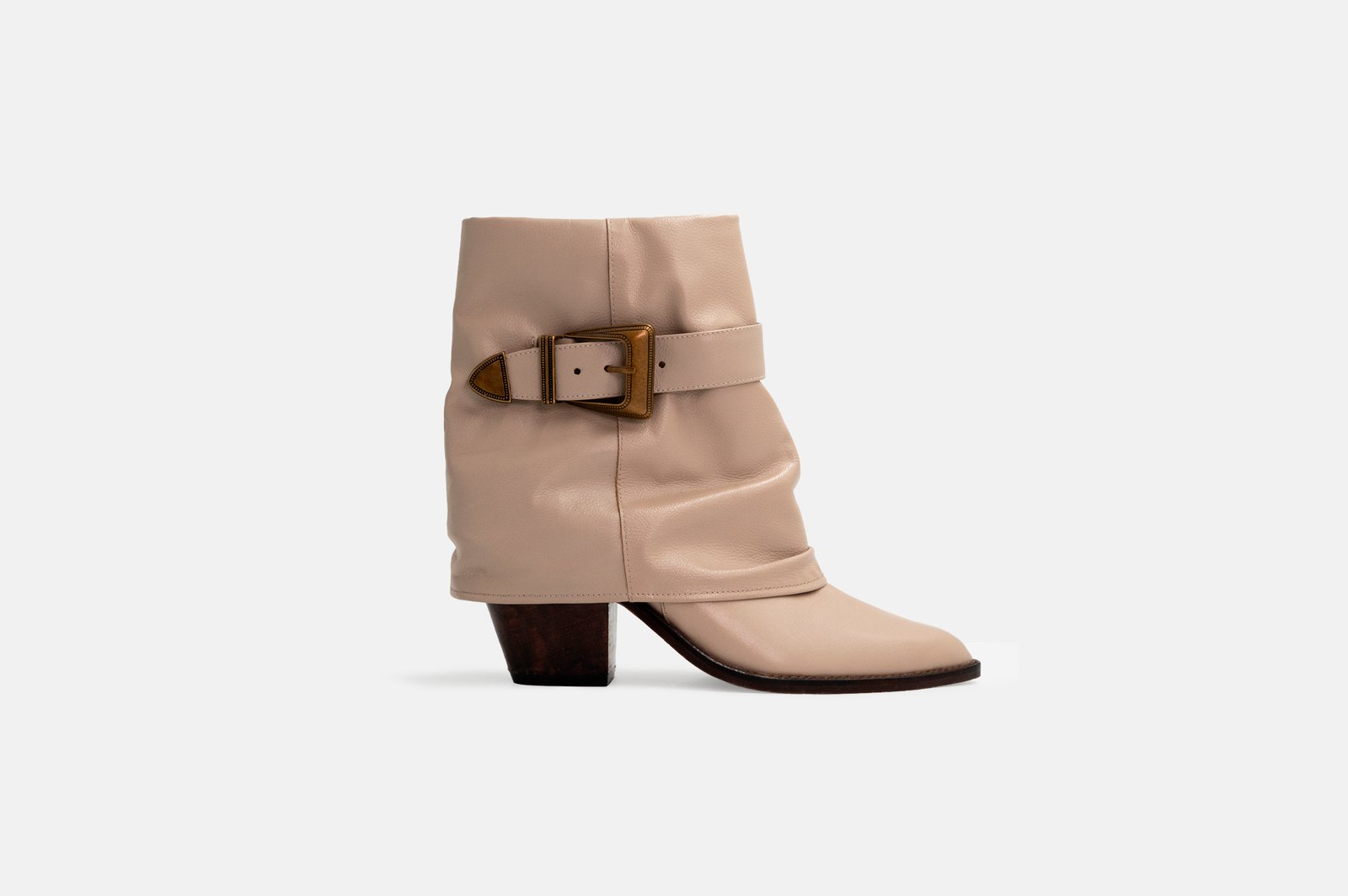 Botin JUSTIN TEXAS en cuero napa ostra