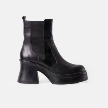 Botin KAROL cuero napa negro