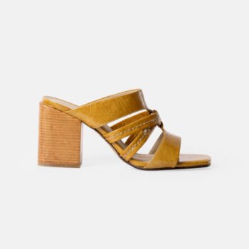 Sandalia de taco SAND-80 color mostaza