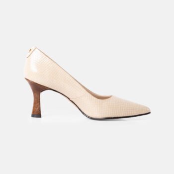 Stiletto de tacon VALIENTE beige