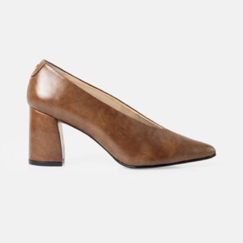 Stiletto BELLA cuero napa marrón
