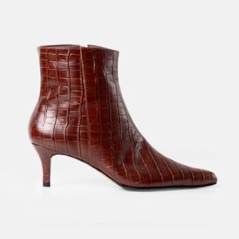 Botin de mujer AISHA caramelo taco bajo