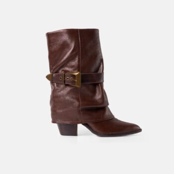 Bota JUSTIN TEXAS cuero napa marrón