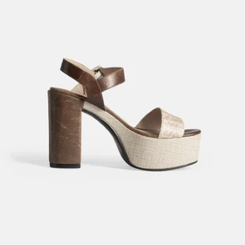 Sandalias PANA-2402 Croco Marfil / Cocoa