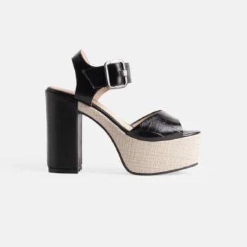 Sandalias PANA-2402 Croco Negro