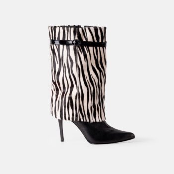 Bota CEBRA cuero animalprint