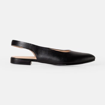 Balerina ZOE en cuero color negro