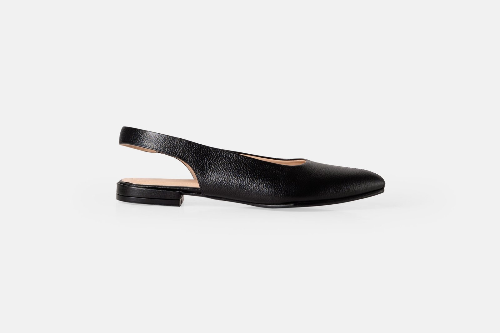 Balerina ZOE en cuero color negro