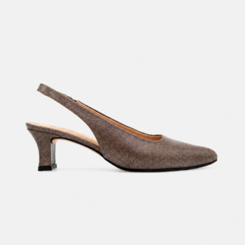 Stilettos PAM en cuero grabado cocoa