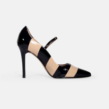 Stiletto EST-100 Franjas Negro y Beige