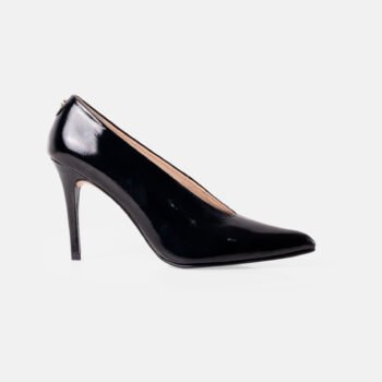 Stiletto EVORY cuero charol negro