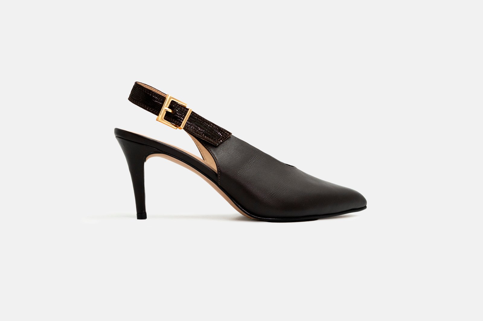Stiletto ELISE cuero napa africano