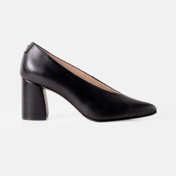 Stiletto BELLA cuero napa negro