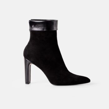 Botin AIDA en cuero gamuza negro