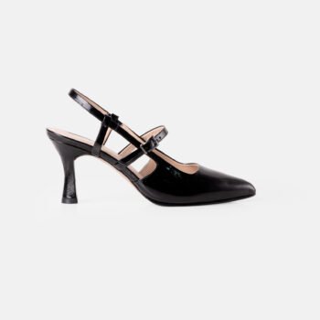 Stiletto BRISSA cuero negro