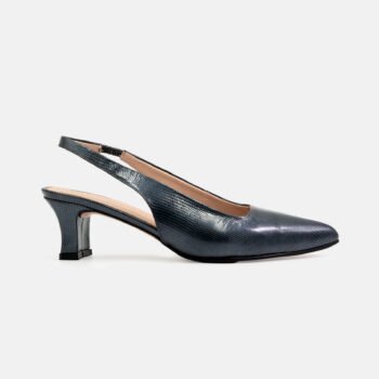 Stilettos PAM cuero grabado reptil acero