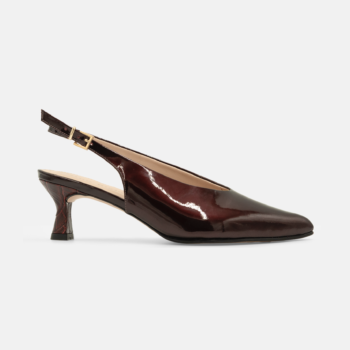 Stilettos MED-26 cuero charol bordo