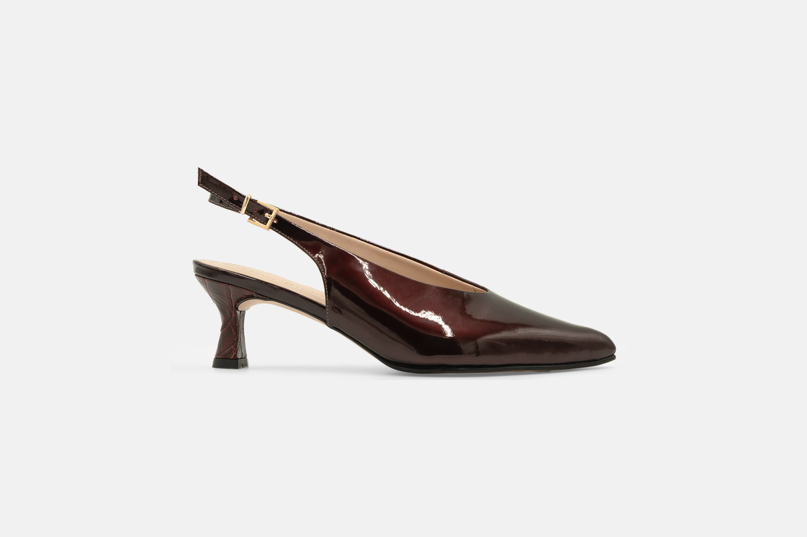 Stilettos MED-26 cuero charol bordo