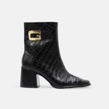 Botin Giorgia en cuero grabado Negro