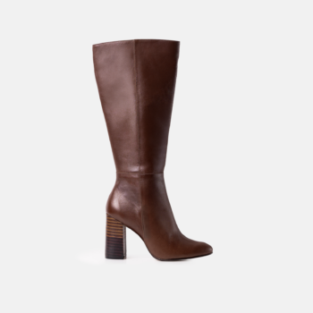 Bota larga DOMABLE cuero napa marron