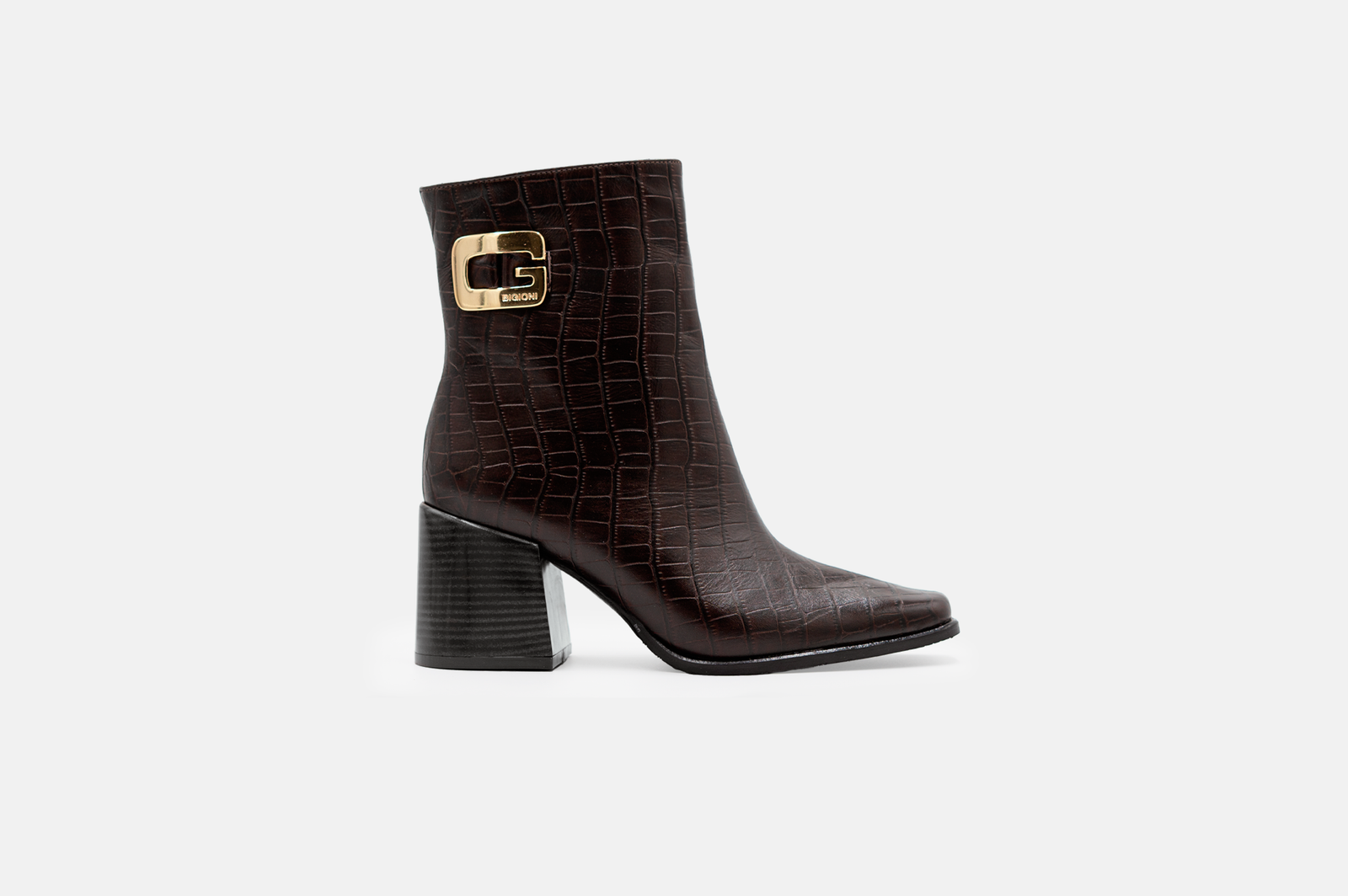 Botin Giorgia en cuero grabado Africano