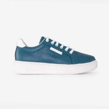 Zapatilla ZA49 Cuero Flotter Azul Acero