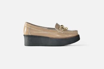 Mocasin PLA Charol Mojado Taupe
