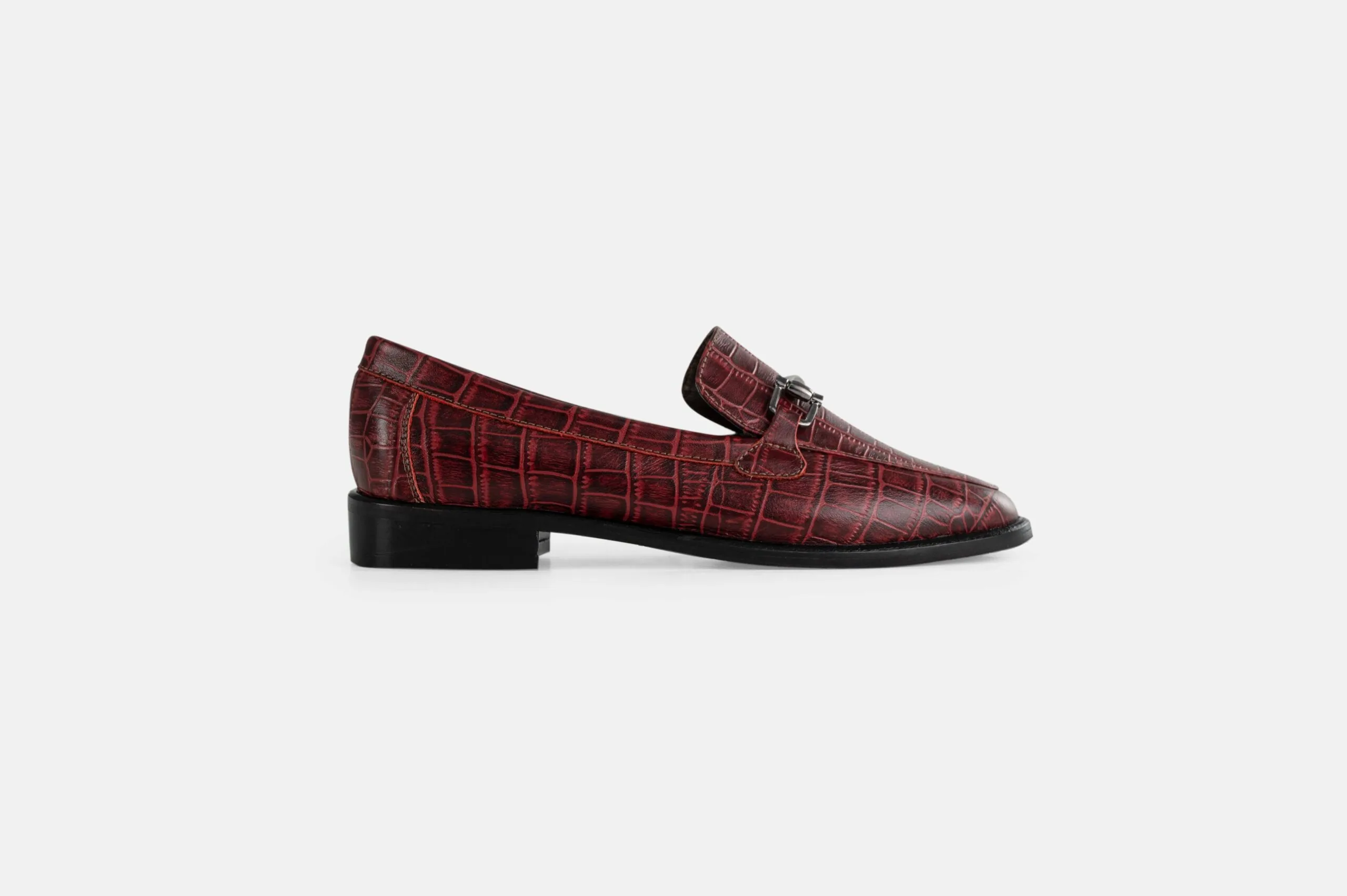 Zapato ZV-2303 Cuero Grabado Guinda