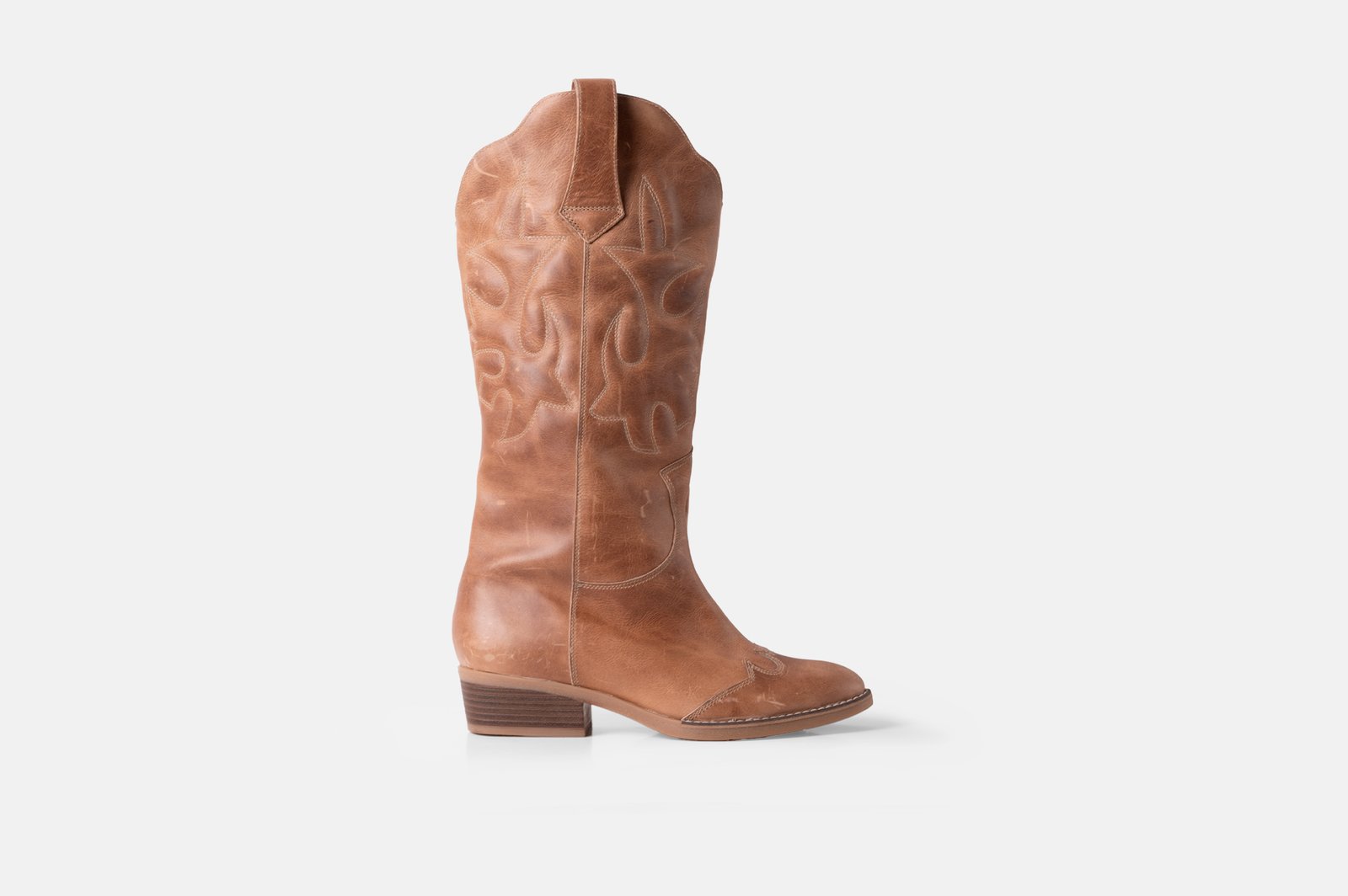Bota Larga SANCE cuero marrón claro
