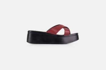 Sandalia CARISSA- GB-200 Croco ROJO OSCURO