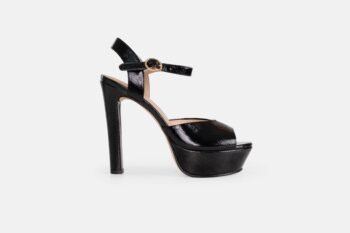 Sandalia DG-12402 Negro CHAROL MOJADO