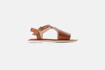 Sandalia FLAT 20-102 Natural Planta Blanca