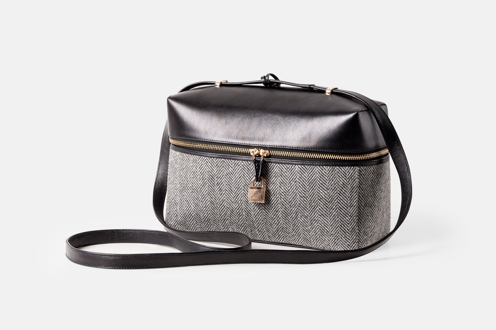 Cartera de mujer SUE loro piana con cuero negro