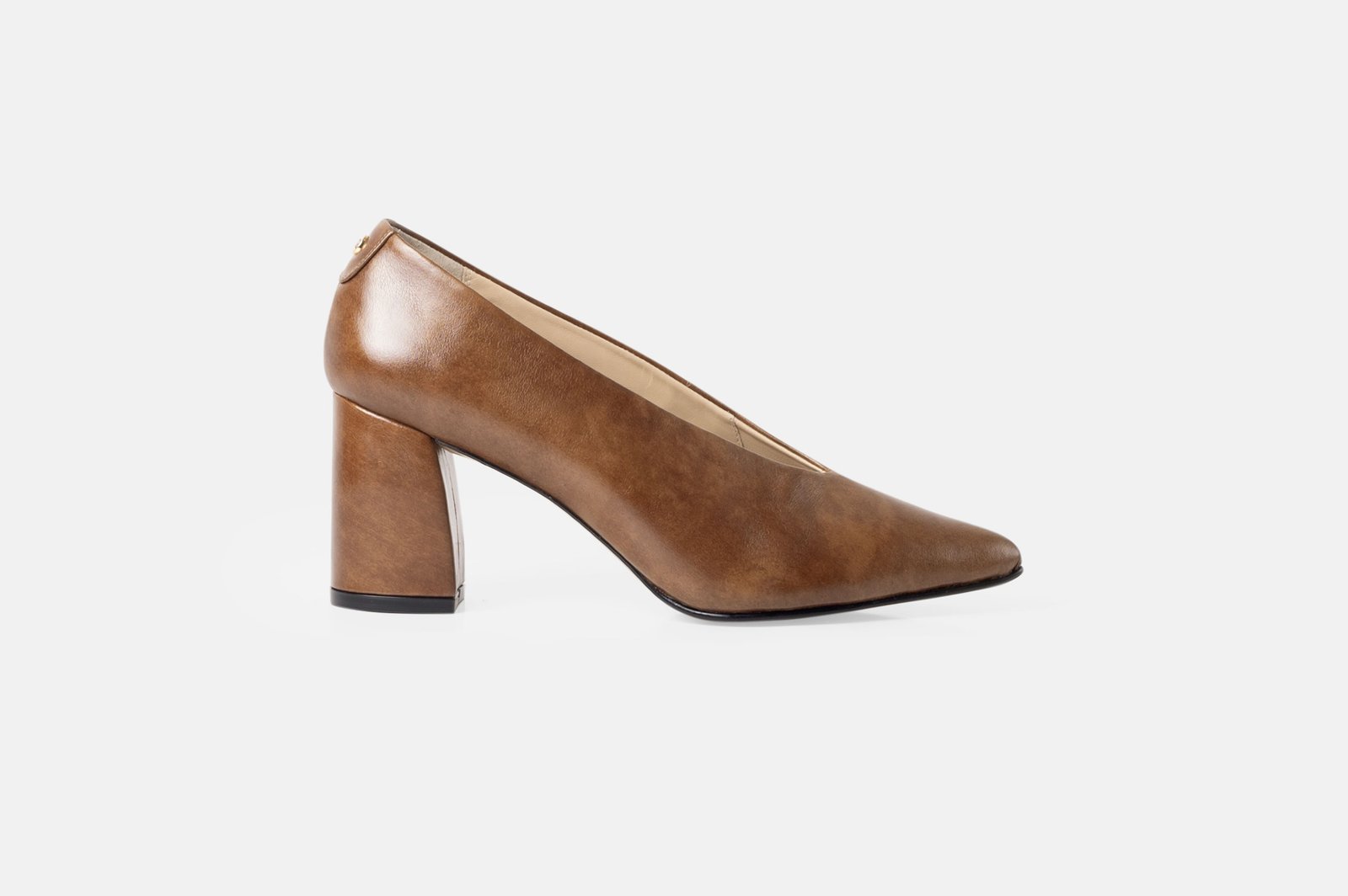 Stiletto BELLA cuero napa marrón