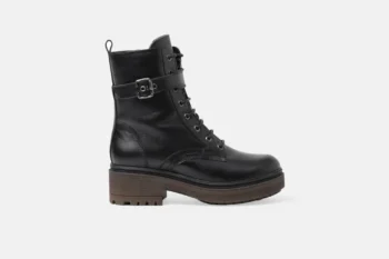 Botin HULT Negro planta marrón